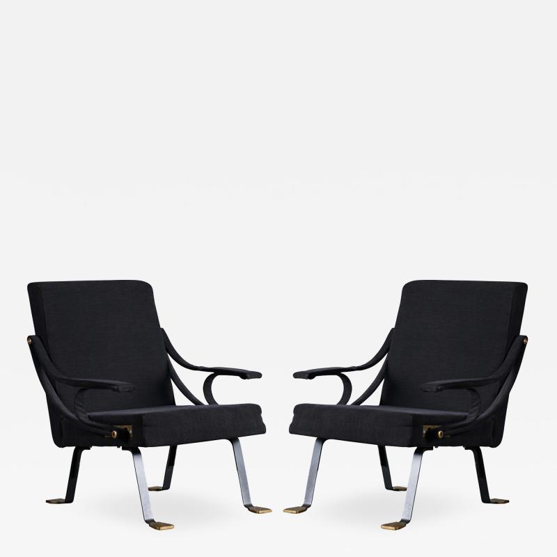 Ignazio Gardella Pair of Digamma Lounge Chairs