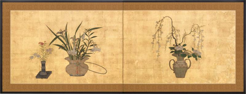 Ikebana Baskets and Flowers 18th century