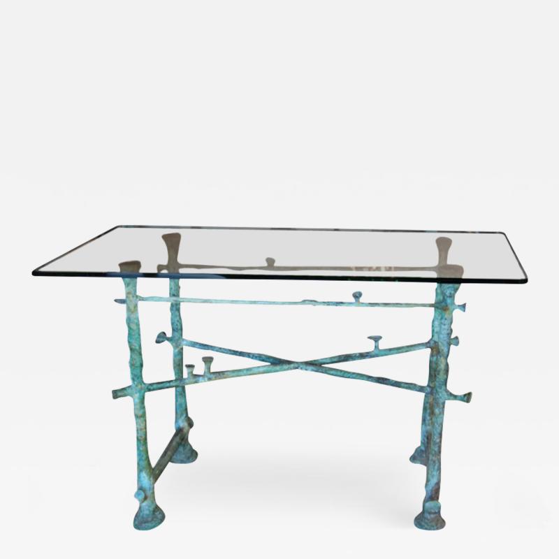 Ilana Goor Unique Bronze Glass Console