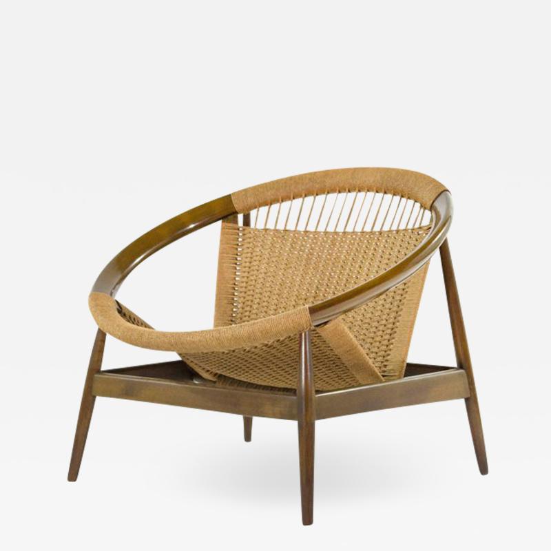 Illum Wikkels Illum Wikkelso Ringstol Number 23 Teak Woven Cord Ring Chair