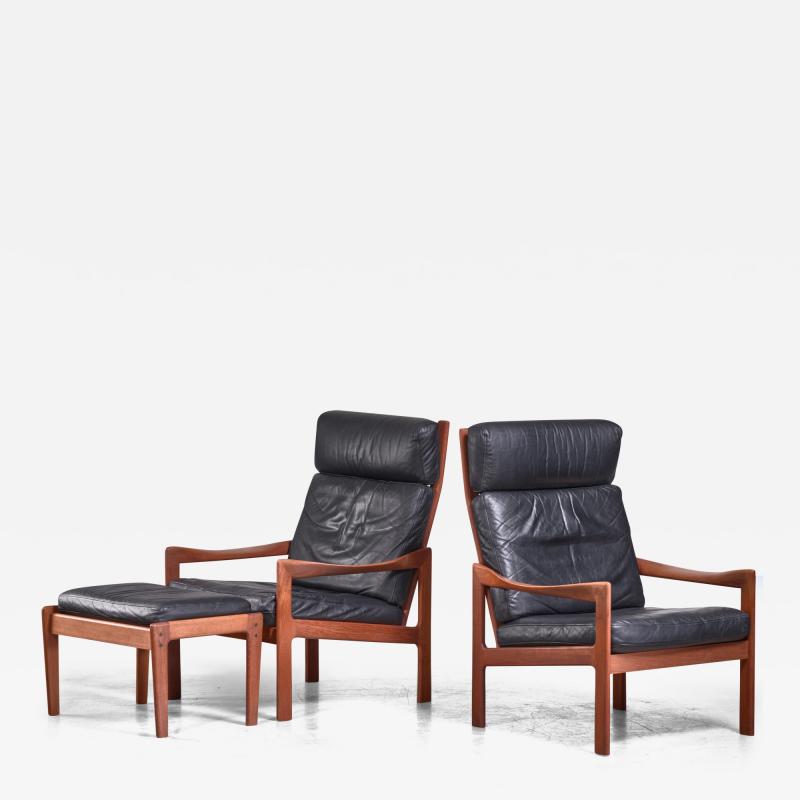 Illum Wikkels Pair of Illum Wikkelso chairs with ottoman