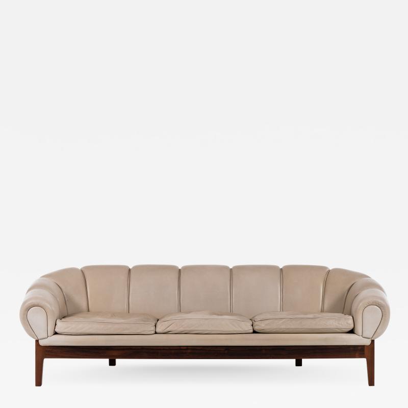 Illum Wikkels Sofa Model Croissant Produced by Holger Christiansen