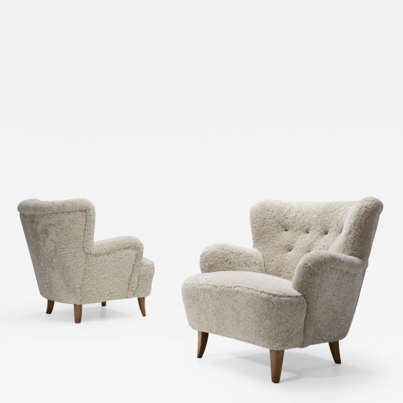 Ilmari Lappalainen Pair of Laila Armchairs by Ilmari Lappalainen for Asko Finland 1948