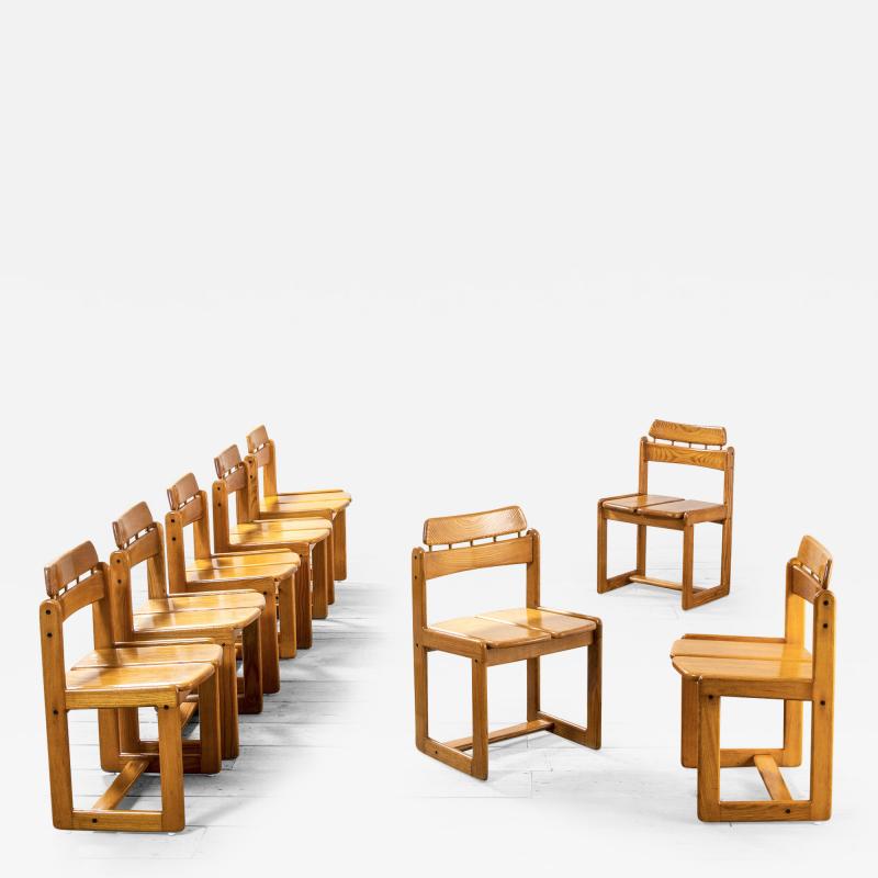 Ilmari Tapiovaara Ilmari Tapiovaara Set of 8 Chairs in Ashwood for Fratelli Montina