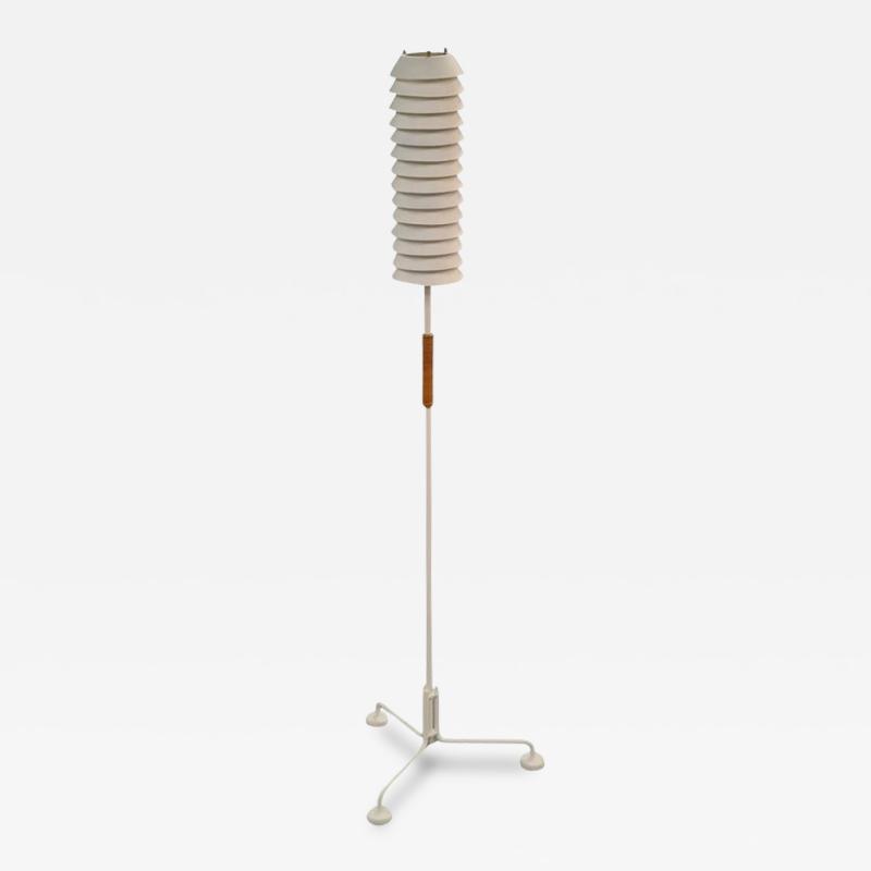 Ilmari Tapiovaara Ilmari Tapiovaara White Rattan Floor Lamp Maya the Bee Hienoter s Asko 1950s