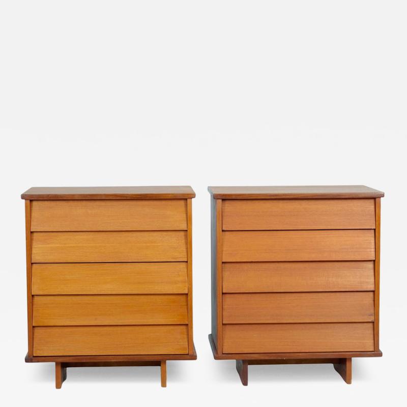Ilmari Tapiovaara Pair of Nordic Modern Teak Drawer Chests Ilmari Tapiovaara for Asko 1950s