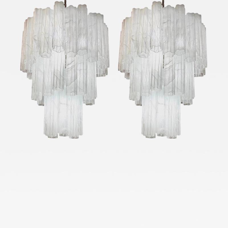 Impressive Alabaster Effect Murano Glass Tronchi Chandelier