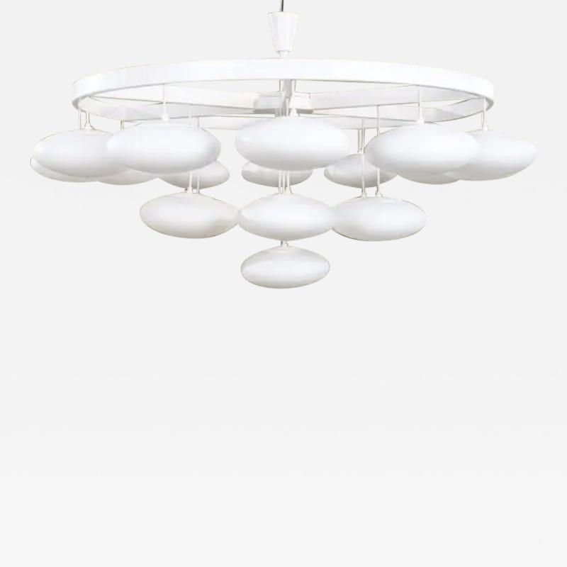 Impressive Midcentury Modern Cloud Chandelier from Volksgarten Milchhalle Vienna
