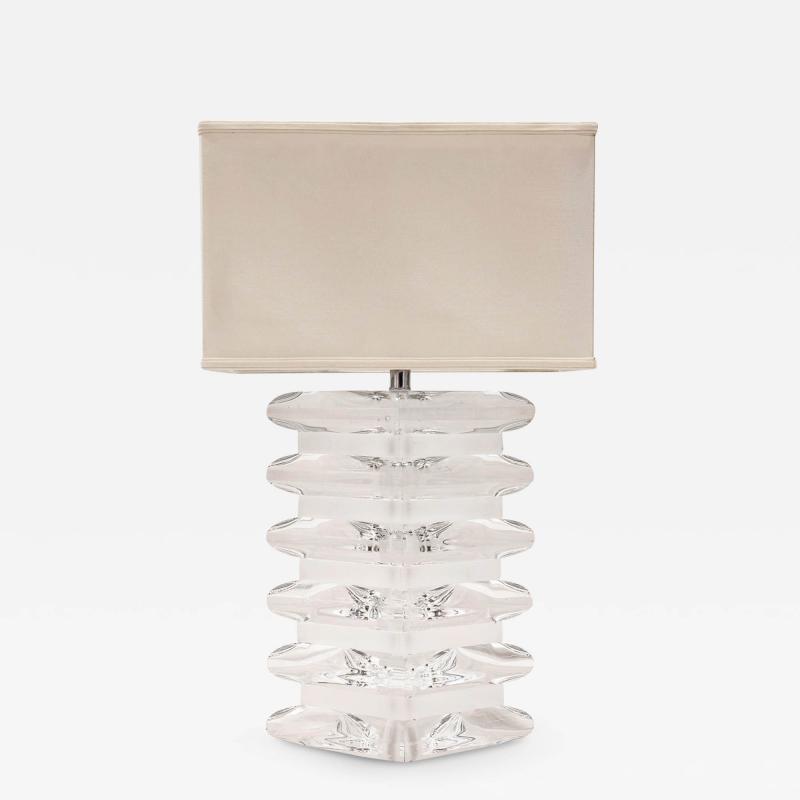 Impressive Sculptural Lucite Table Lamp 1970s