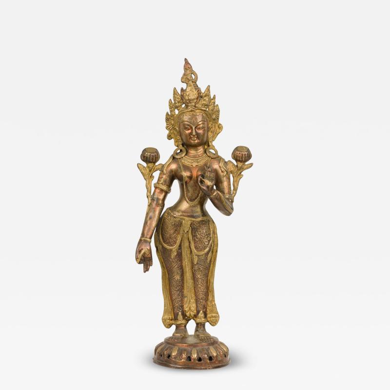 Indian Style Hindu Goddess Bronze Statue