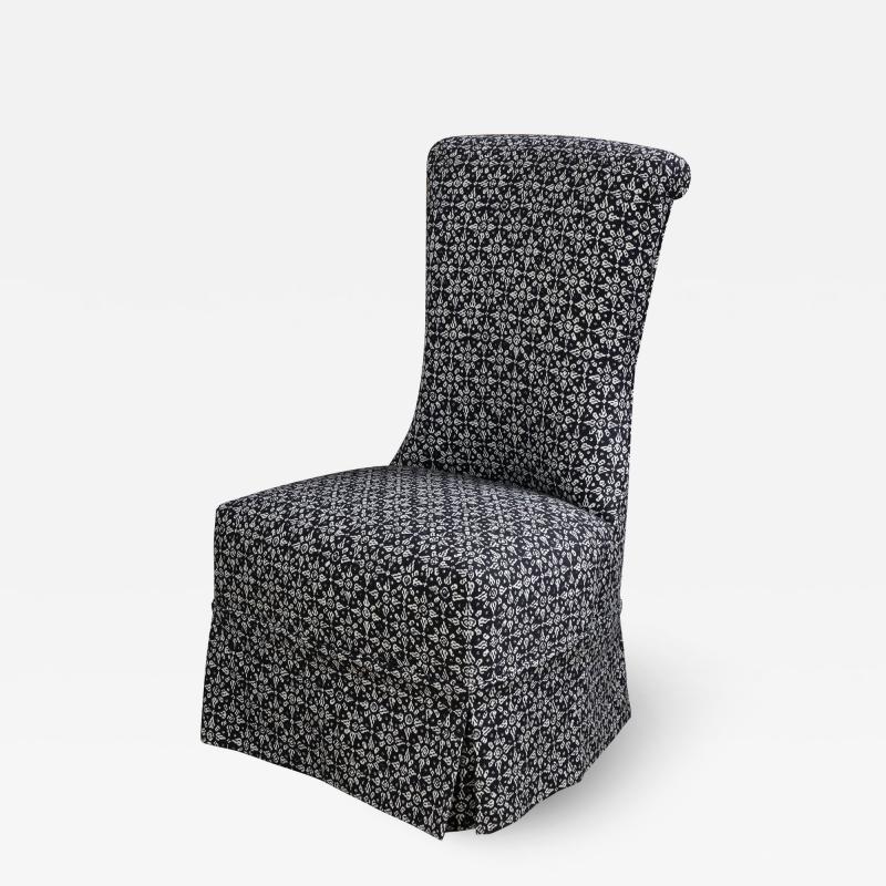 Indigo Blockprint Slipper Chair