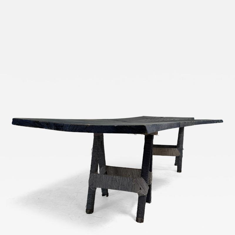Indigo Dyed Live Edge Dining Table