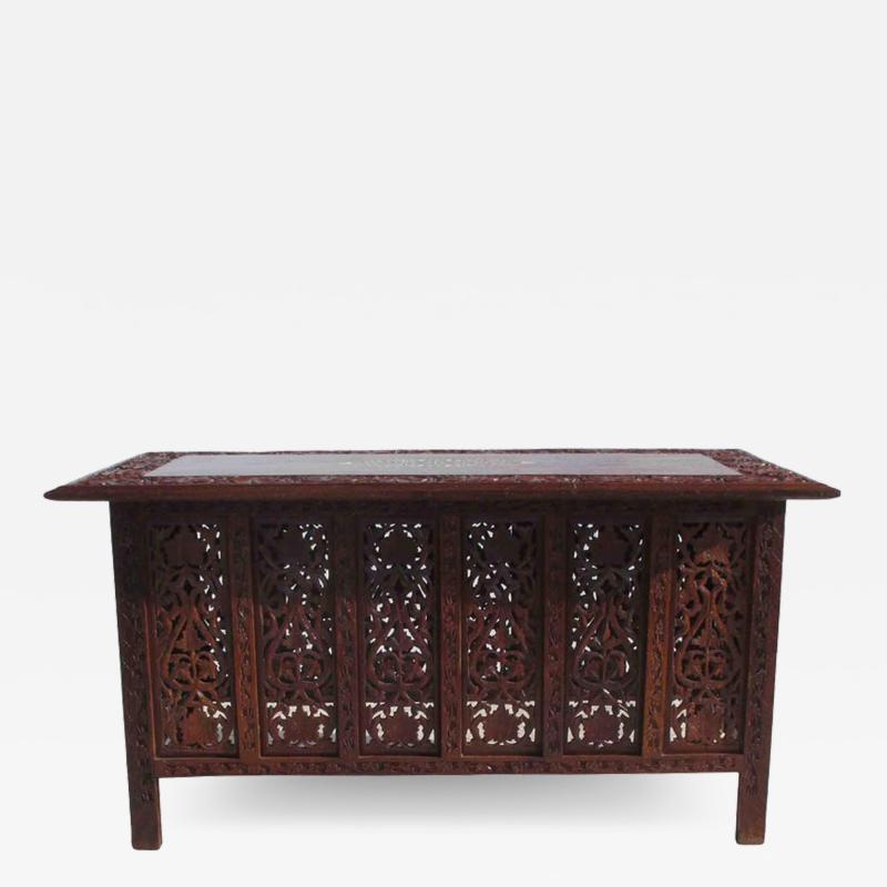 Indonesian Fret Work Alter Console Table