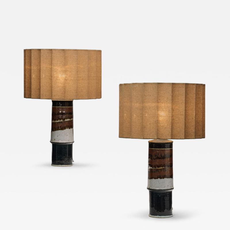 Inger Persson Pair of Table Lamps by Inger Persson for R rstrand Atelj Sweden ca 1960s