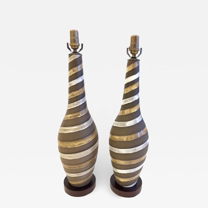 Ingrid Atterberg Pair of Large Ingrid Atterberg Table Lamps for Upsala Ekeby