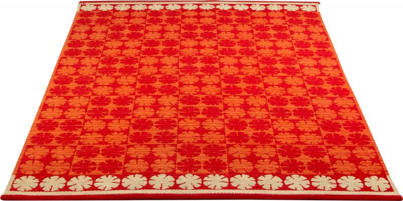 Ingrid Dessau Ingrid Dessau Red Flat Weave Rug Sweden 1950s