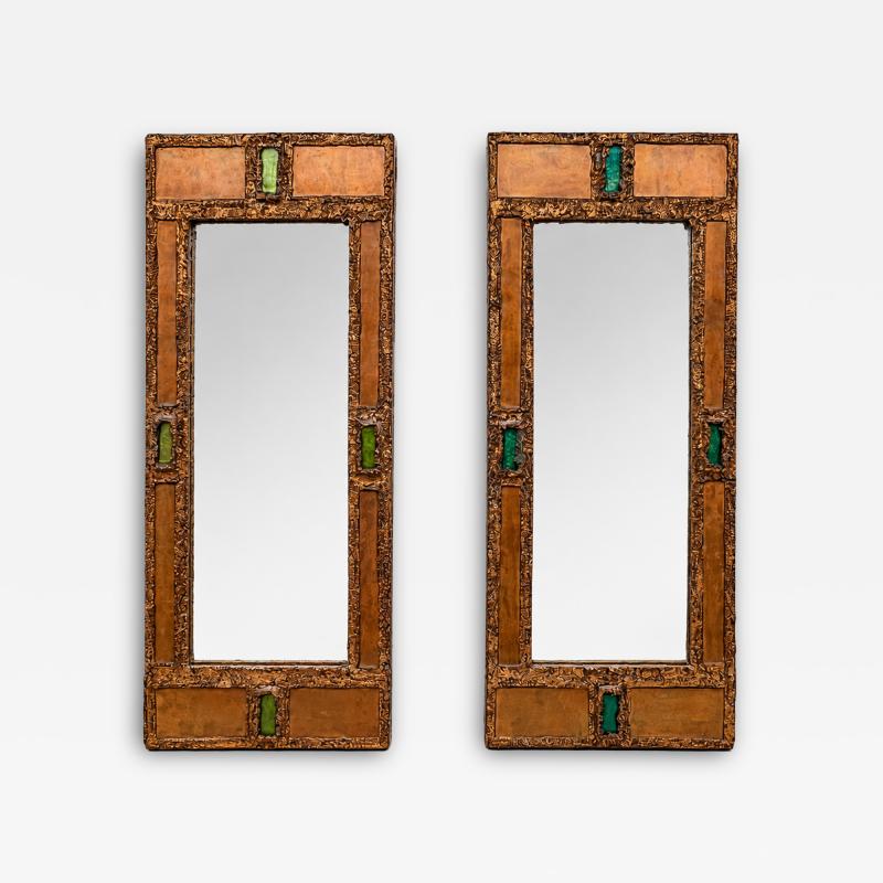 Irena Jaworska Pair of mirrors by Irena Jaworska Paris France circa 1960