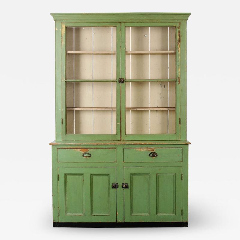Irish 19th Century Painted Pine Pot Board Dresser