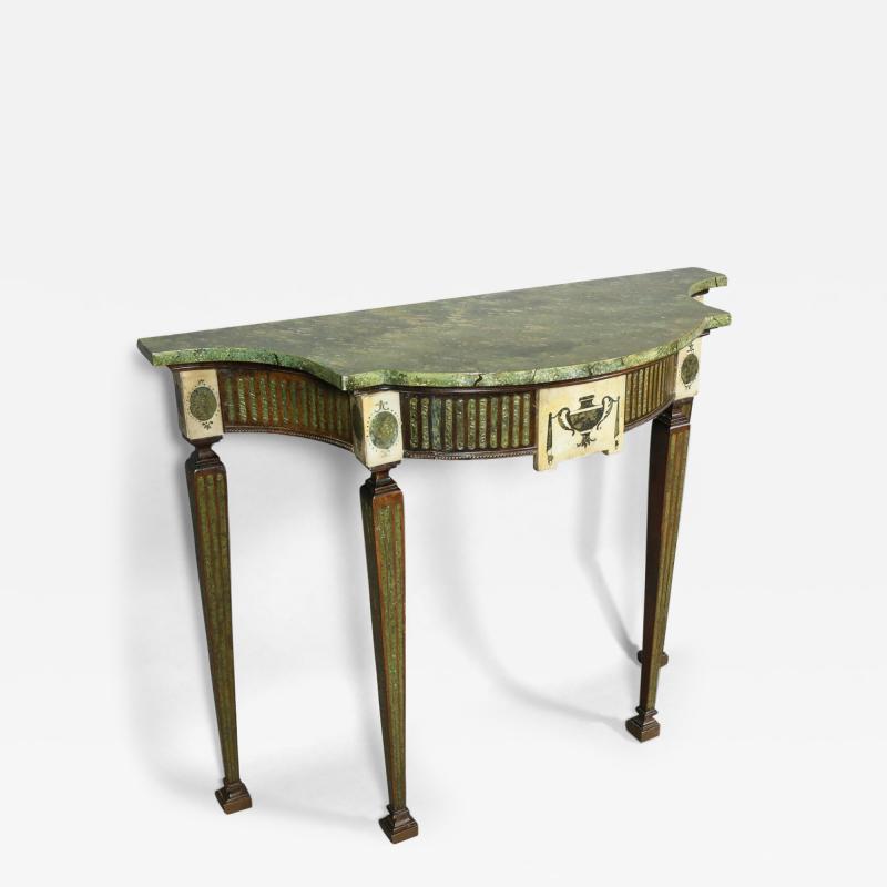 Irish Neoclassic Marble Mounted Console Table