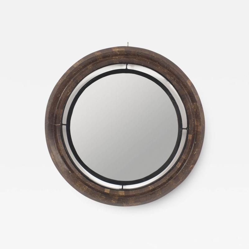 Iron Float Mounted Round Wall Mirror