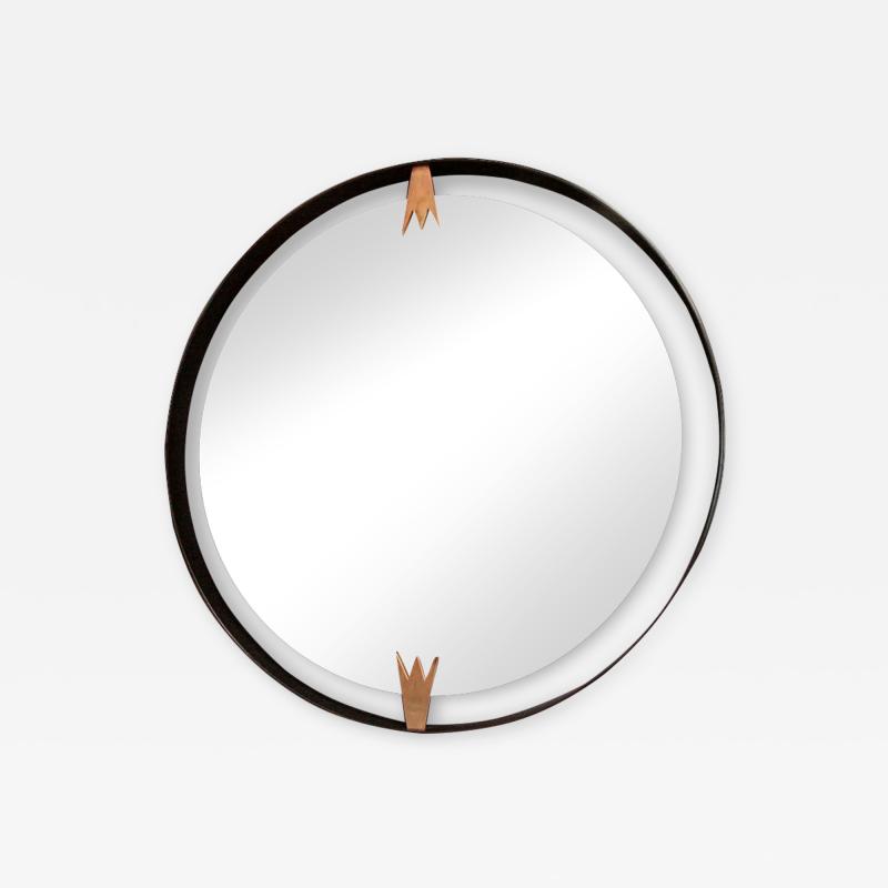Iron and Brass Moderne Mirror
