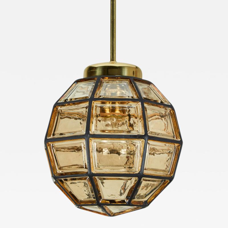 Iron and Glass Four Row Lantern Pendant