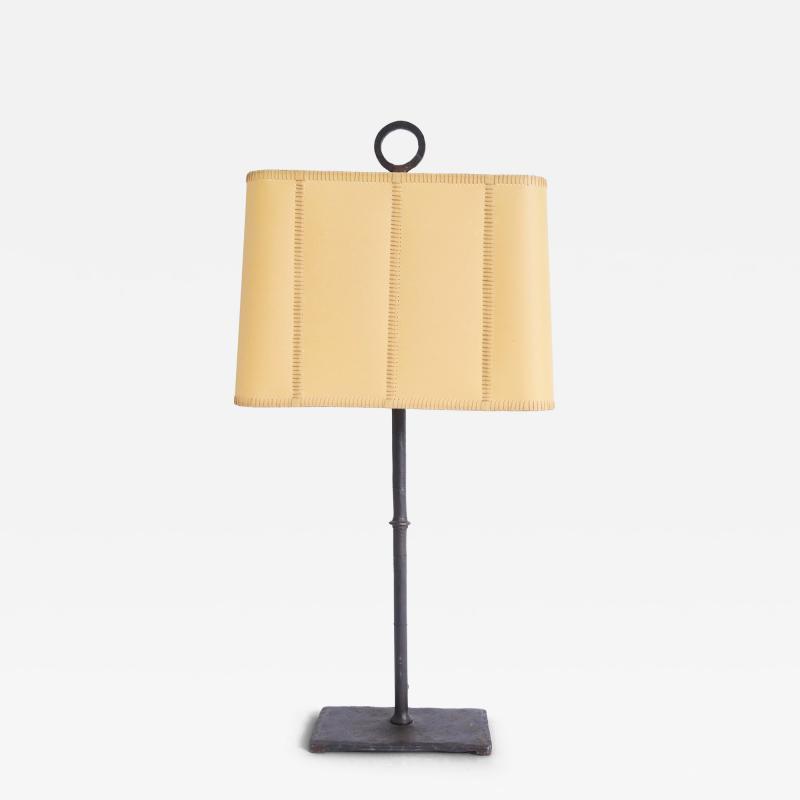 Iron and Parchment Table Lamp