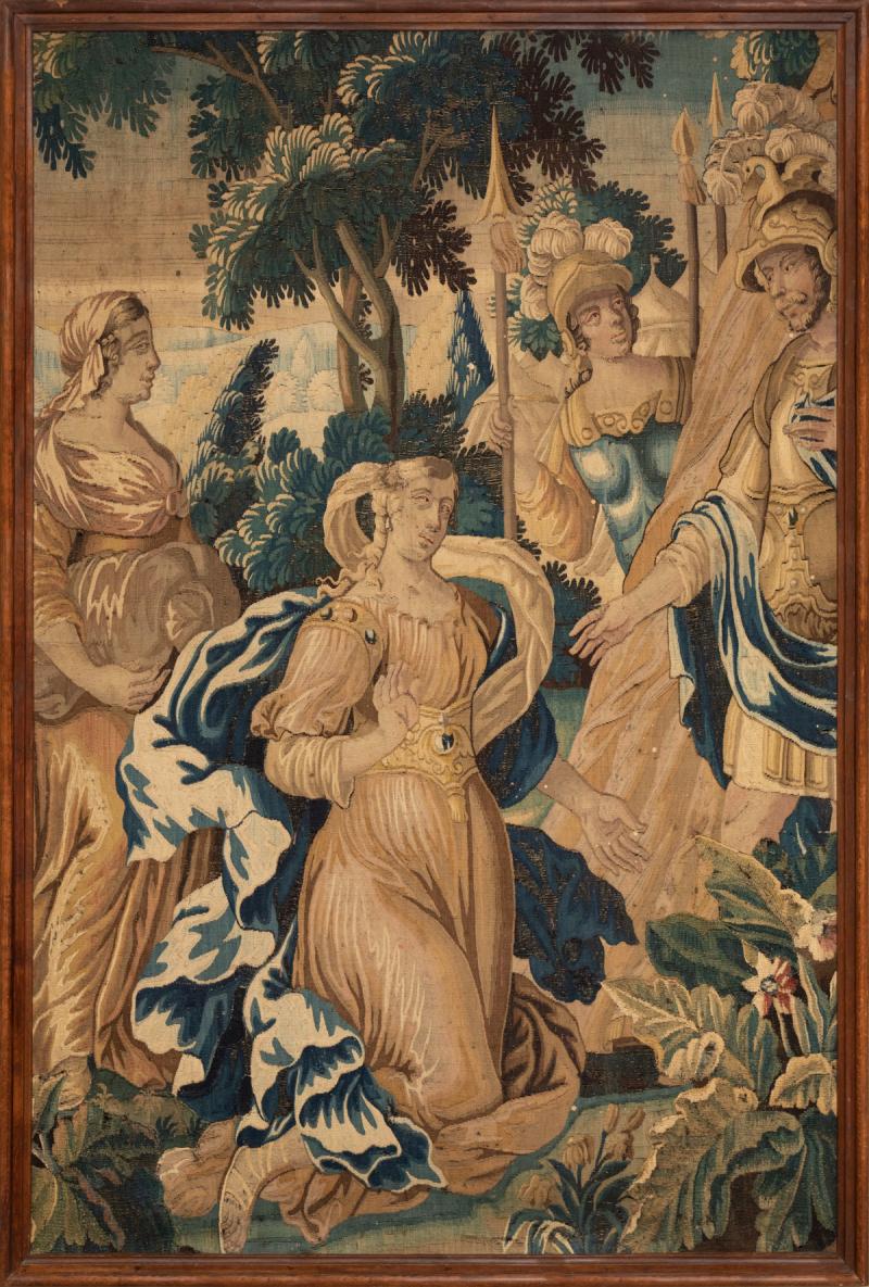 Isaac Moillon 17TH CENTURY BIBLICAL AUBUSSON TAPESTRY FRAGMENT
