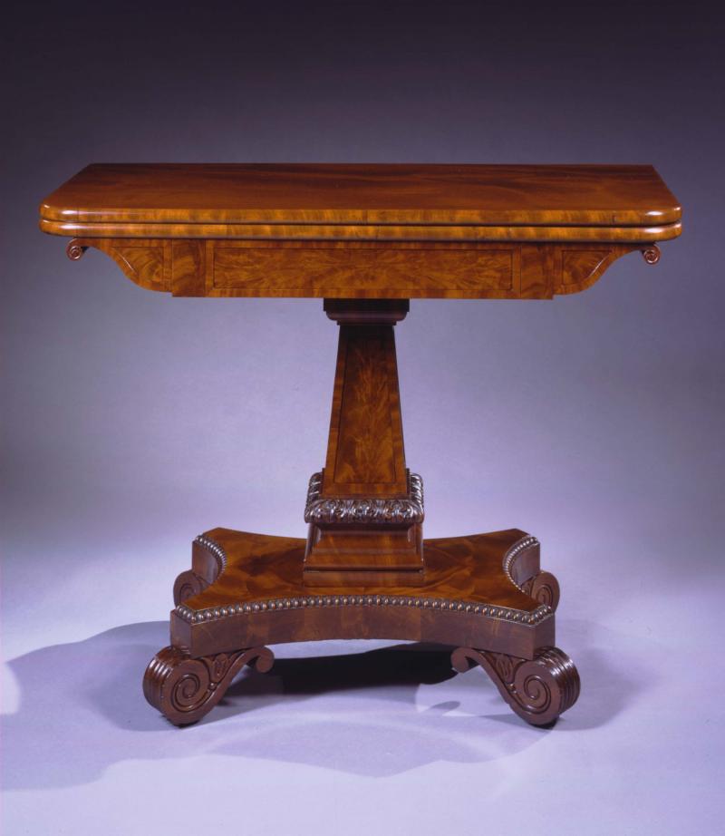 Isaac Vose - Carved Mahogany Games Table