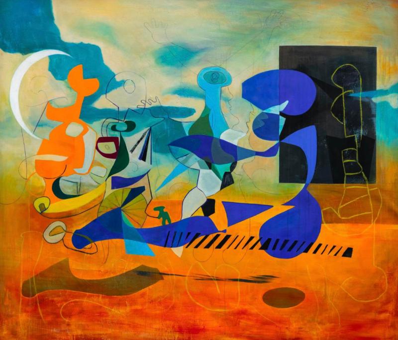 Isabel Brinck Original Abstract Painting on Canvas Titled Kismet 