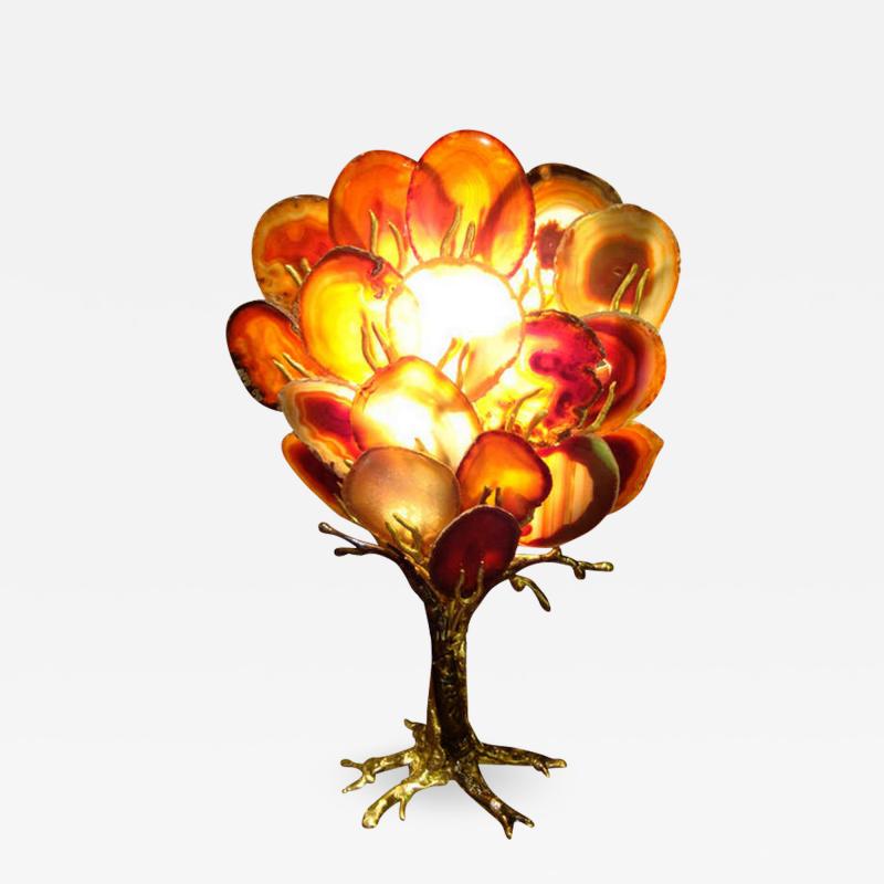 Isabelle Masson Faure Precious tree in agates and brass by Isabelle Masson Faure
