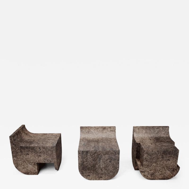 Isac Elam Kaid Canadian Contemporary Mono Block Cement Chair