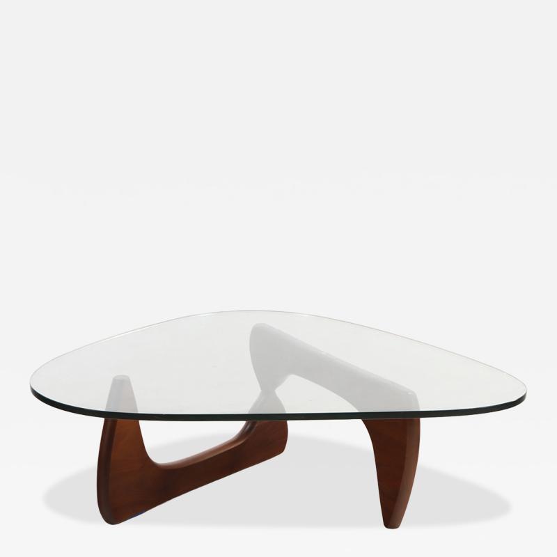 Isamu Noguchi A Walnut and Glass Top Coffee Table by Noguchi for Herman Miller