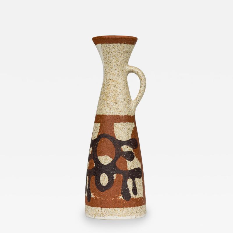Israeli Mid Century Lapid Glazed Flaired Top Pitcher