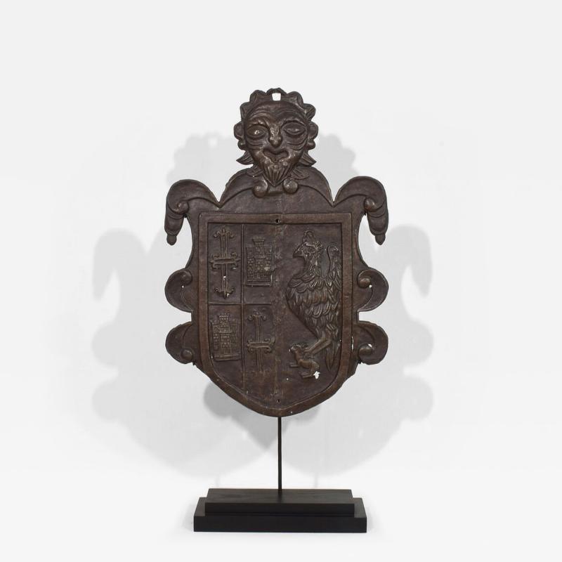 Italian 16th 17th Century Folk Art Forged Iron Coat of Arms