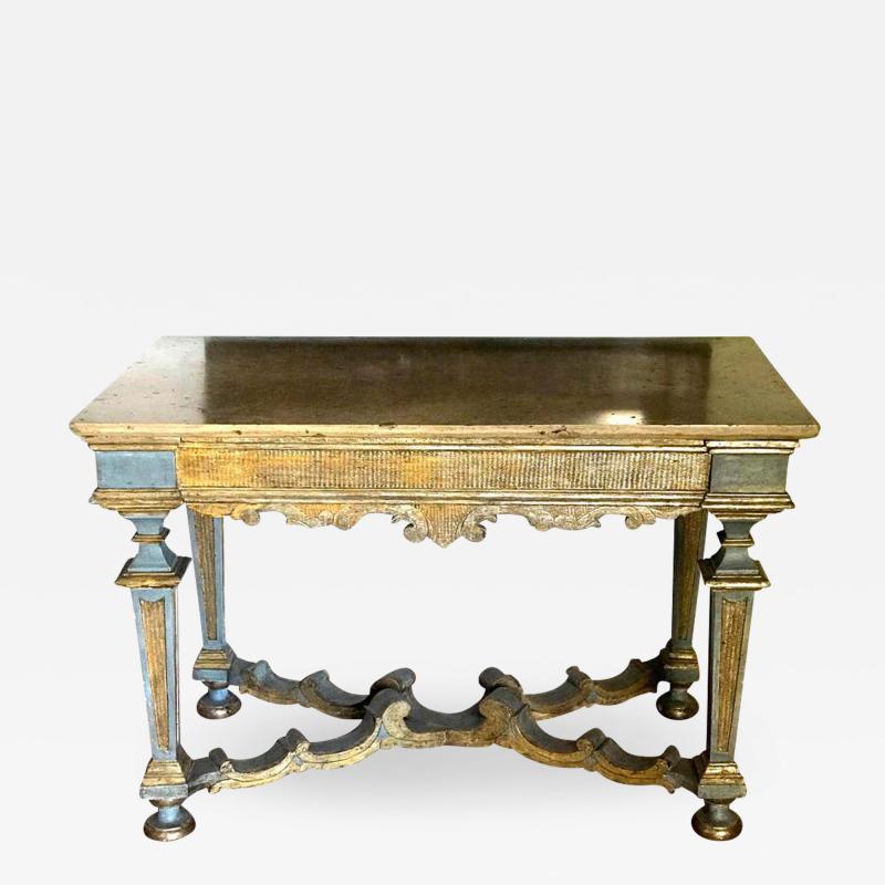 Italian 17th Century Painted and Parcel Gilt Console Table