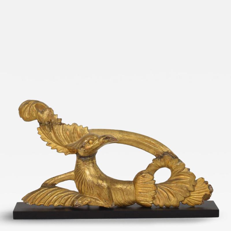 Italian 18th 19th Century Carved Giltwood Neo Classical Style bird Ornament