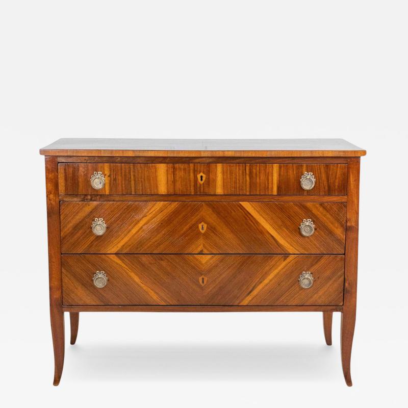 Italian 18th Century Directoire Walnut Chest of Drawers