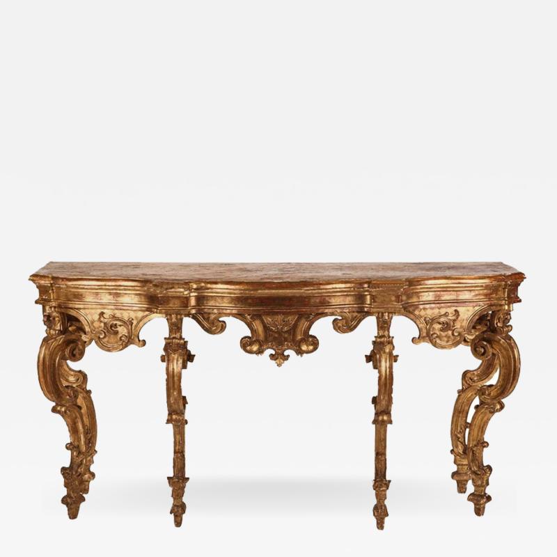 Italian 18th Century Giltwood Console Table