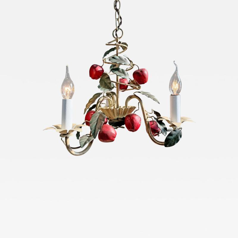 Italian 1950s Apple Tole Chandelier