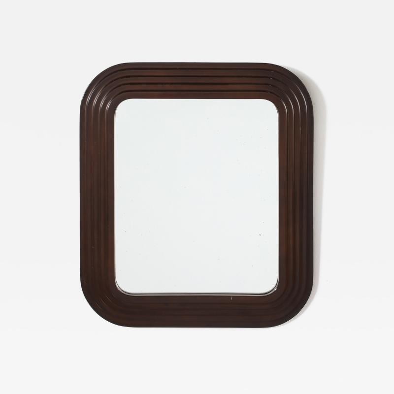 Italian 1970s Lacquered Metal Wall Mirror