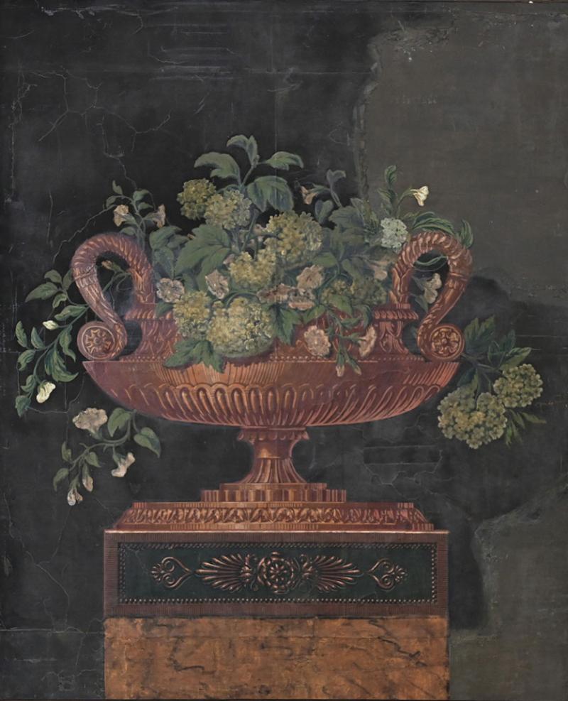 Italian 19th Century Empire Style Oil Painting on Canvas