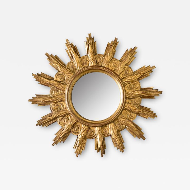 Italian 19th Century Gilt Starburst Mirror