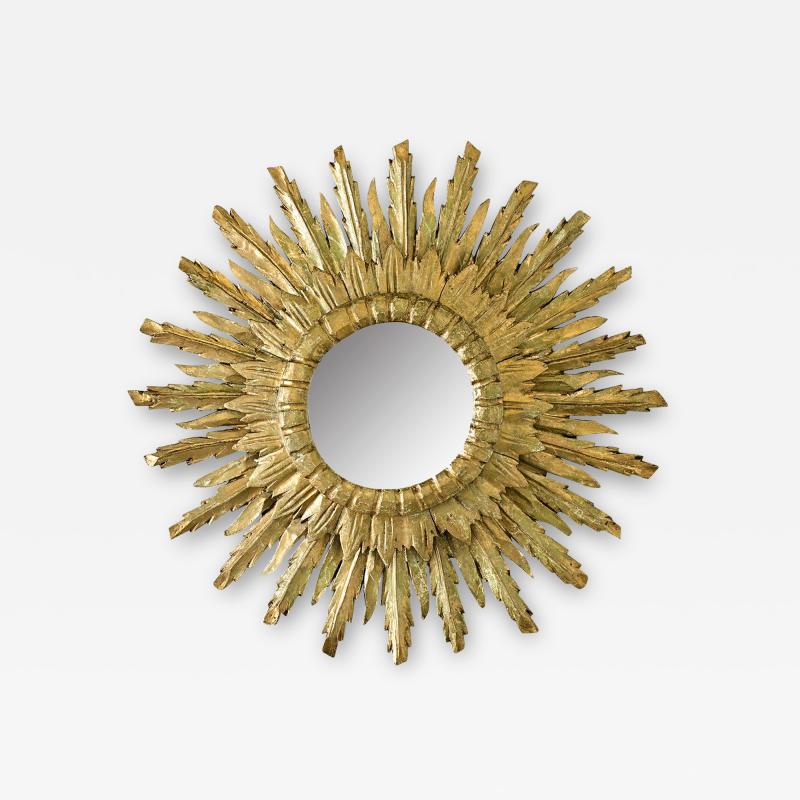 Italian 19th Century Gilt Starburst Mirror