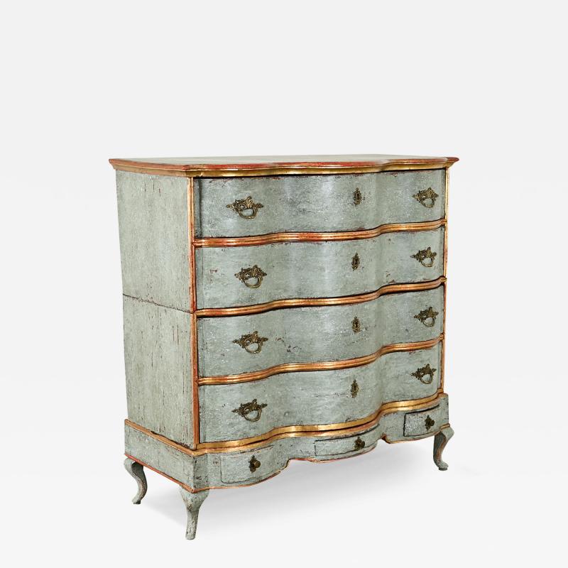 Italian 20th Century Painted Gilt Chest