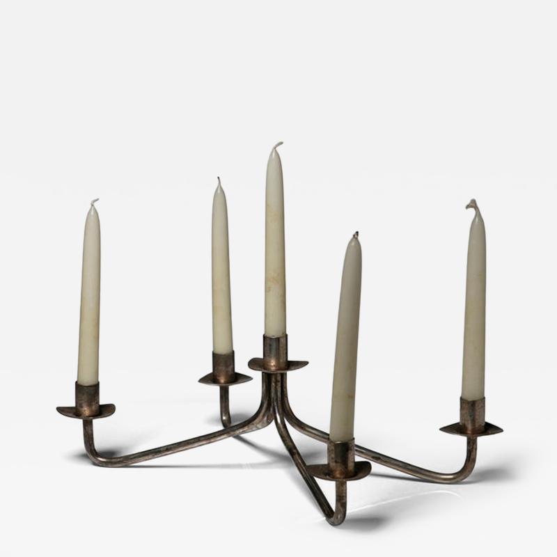 Italian 50s Silver Candle Holder