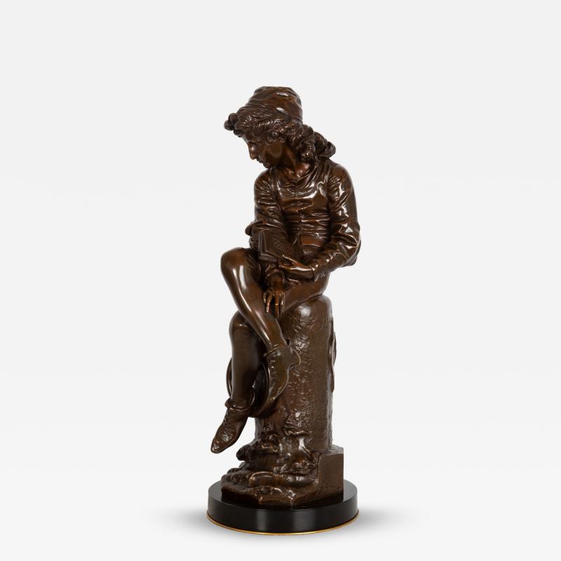 Italian Antique Bronze Sculpture of Christopher Columbus by Giulio Monteverde