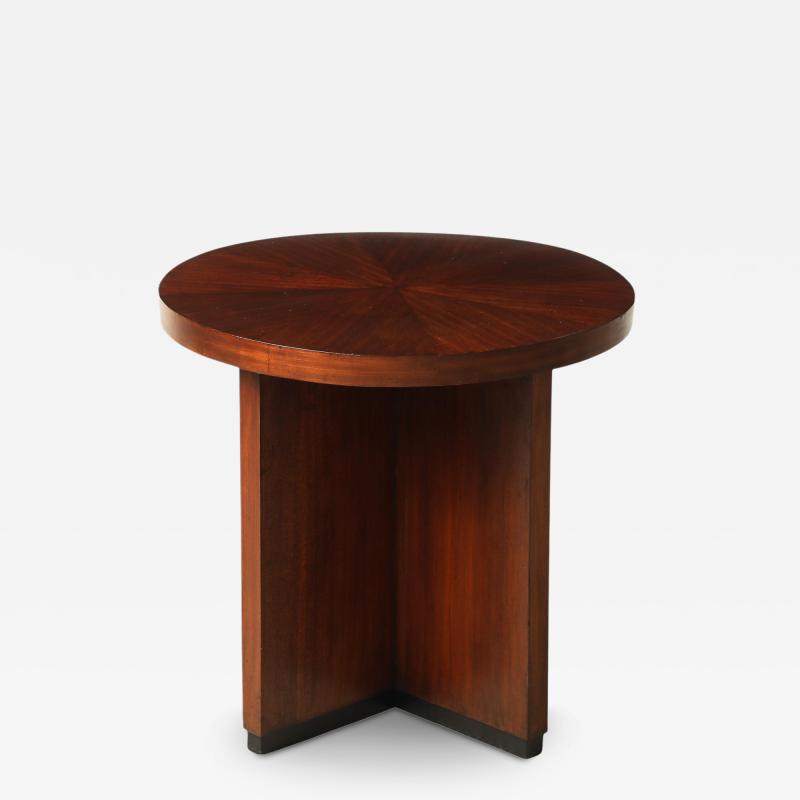 Italian Art Deco Mahogany Side Table circa 1930
