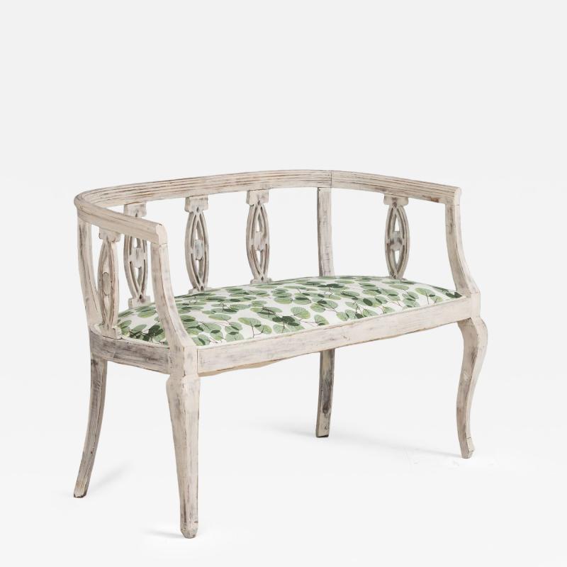 Italian Art Deco Settee Bench in Original Paint Circa 1920
