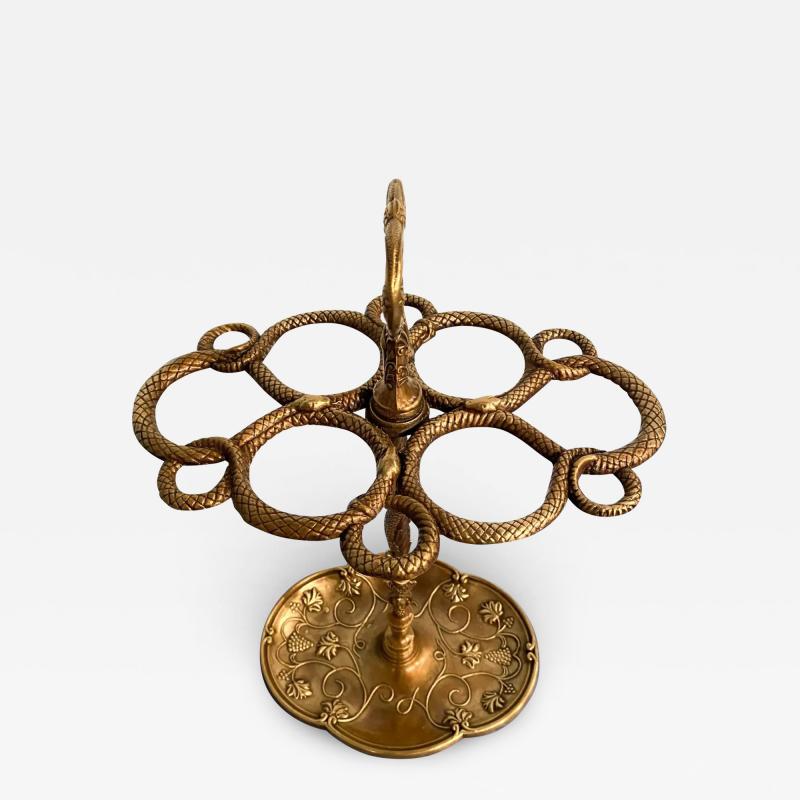 Italian Art Nouveau Liberty Brass Umbrella Stand 1930s